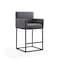 Manhattan Comfort Ambassador Counter Stool in Grey and Black (Set of 3) 3-CS010-GY - alternate 6